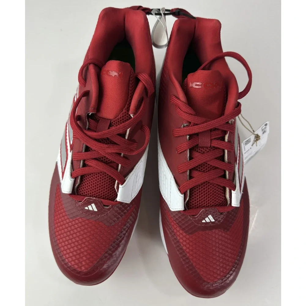 NWT Adidas Men's Size 7 ICON 8 Baseball CLEATS IG7104 Red Shoes New Without Box - Picture 9 of 12